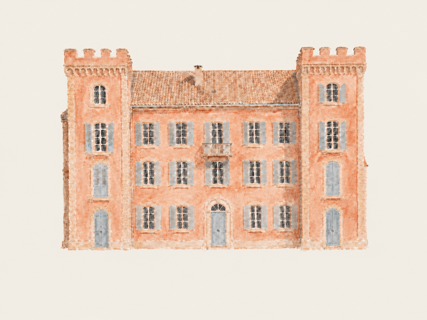 Peinture à l'huile du Château de Vaucouleurs